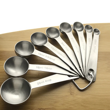 Load image into Gallery viewer, 9 PCS Measuring Spoons Baking Tools Stainless Steel Baking Scale Measuring Seasoning Spoons Spoon Set